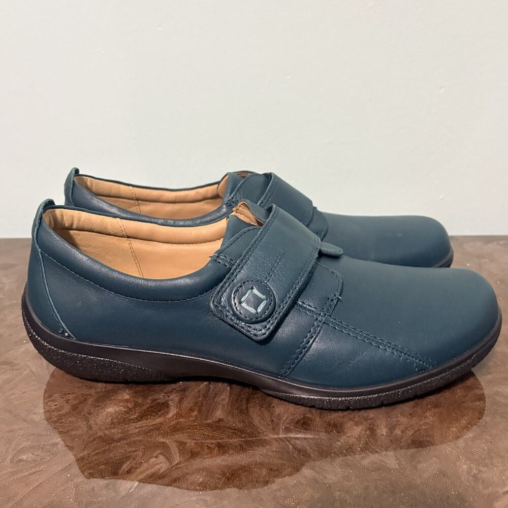 Hotter Sugar Loafer Shoes Teal Green Leather Sz 9.5 Comfort